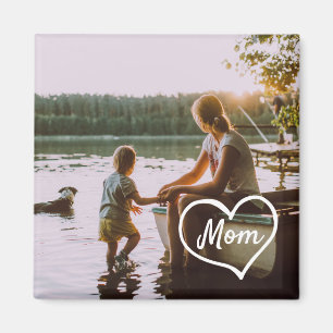 Herz Familienfoto Schriftzug Individuelles Geschen Magnet