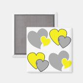 Herz, Farbe des Jahres Magnet (Vorderseite/Rückseite)