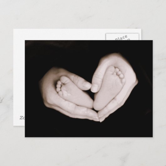 Herz Feet Postkarte (Vorne/Hinten)