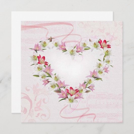 Herz Feiertagskarte (Vorne/Hinten)