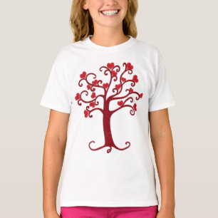 Herz Felt Tree Valentine Cherie's Art T-Shirt