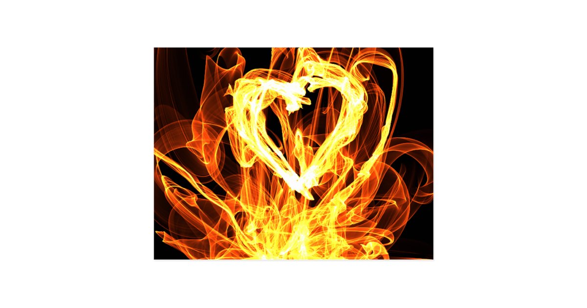 HerzFeuer Postkarte Zazzle.de