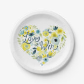 Herz-Filz Pappteller (Vorderseite)