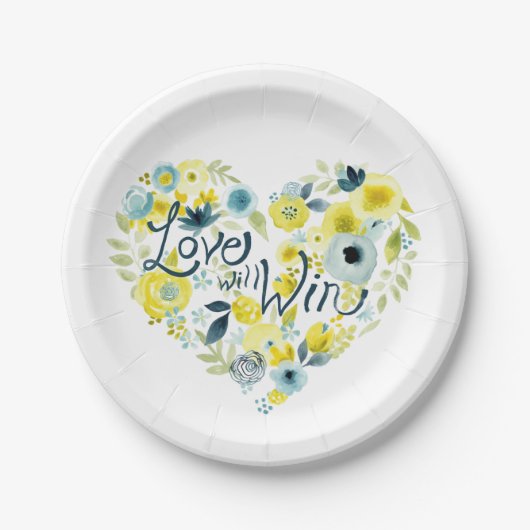 Herz-Filz Pappteller (Vorderseite)