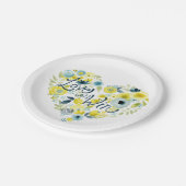 Herz-Filz Pappteller (Schrägansicht)