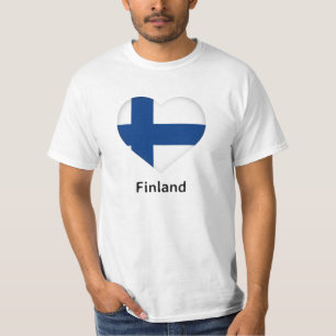 Herz - Finnland - Flagge T-Shirt