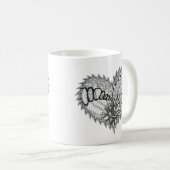 Herz Fire Doodle Kaffeetasse (VorderseiteRechts)