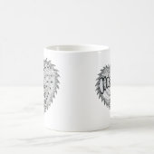 Herz Fire Doodle Kaffeetasse (Mittel)