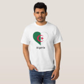 Herz - Flagge Algerien T-Shirt (Vorne ganz)