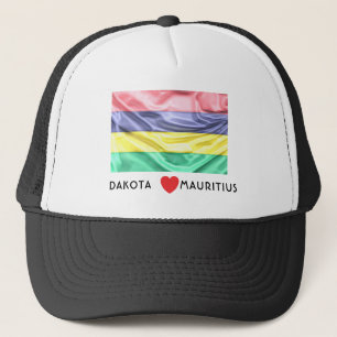 Herz-Flagge der Gewohnheits-I von Mauritius Truckerkappe