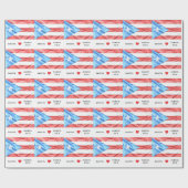 Herz-Flagge der Gewohnheits-I von Puerto Rico Geschenkpapier (Flach)
