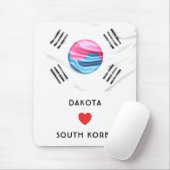Herz-Flagge der Gewohnheits-I von Südkorea Mousepad (Mit Mouse)
