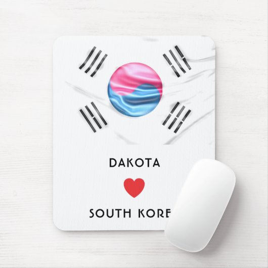 Herz-Flagge der Gewohnheits-I von Südkorea Mousepad (Mit Mouse)