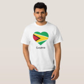 Herz - Flagge von Guyana T-Shirt (Vorne ganz)