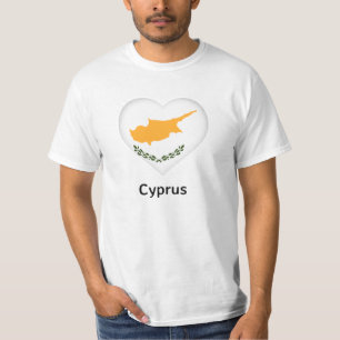 Herz - Flagge Zypern T-Shirt