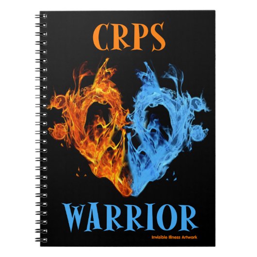 Herz/Flammen...CRPS Notizblock (Vorderseite)