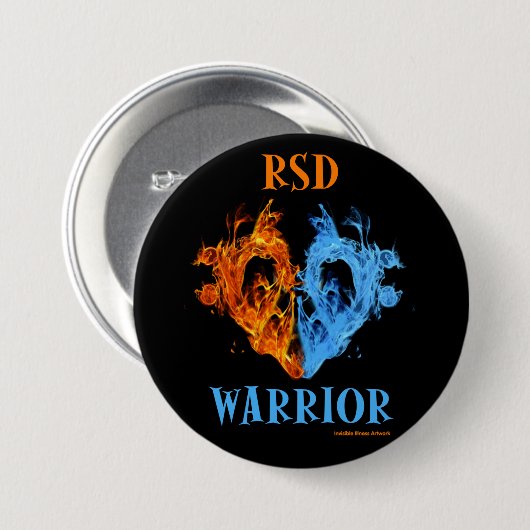 Herz/Flammen...RSD Button (Vorne & Hinten)