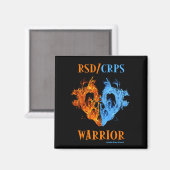 Herz/Flammen...RSD/CRPS Magnet (Vorderseite/Rückseite)