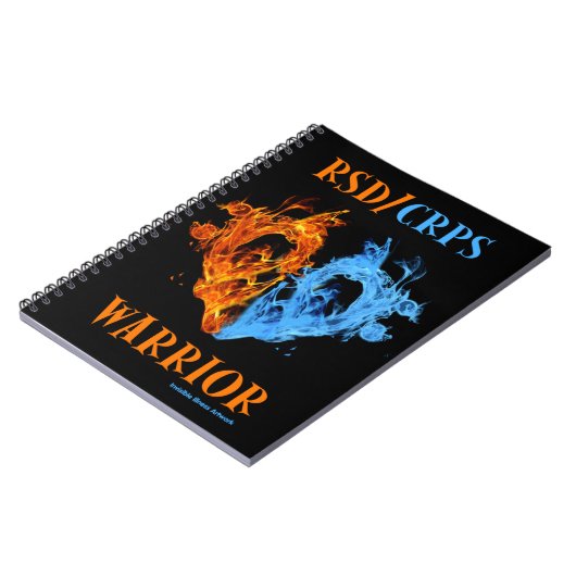 Herz/Flammen...RSD/CRPS Notizblock (Linke Seite)