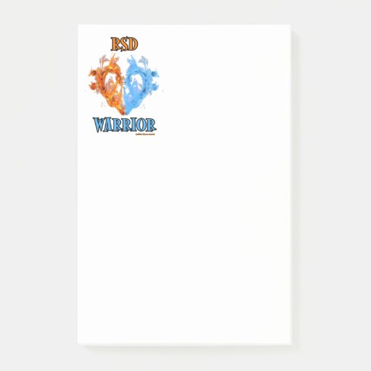 Herz/Flammen...RSD Post-it Klebezettel (Vorderseite)