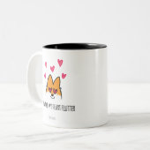 Herz-Flattern-Tasse Zweifarbige Tasse (Vorderseite Links)