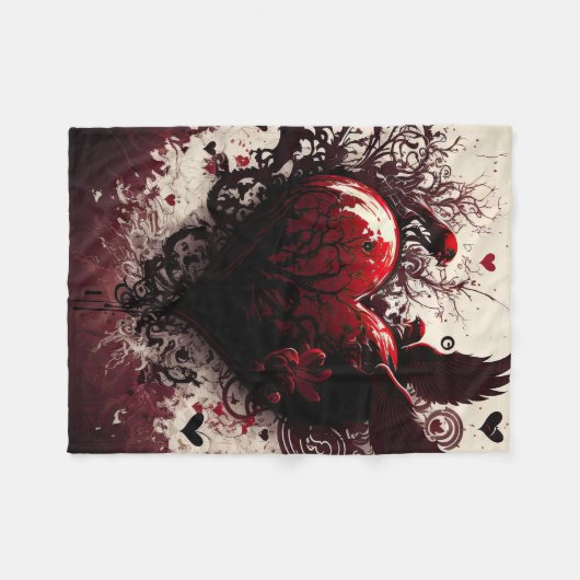 Herz Fleecedecke (Vorderseite (Horizontal))