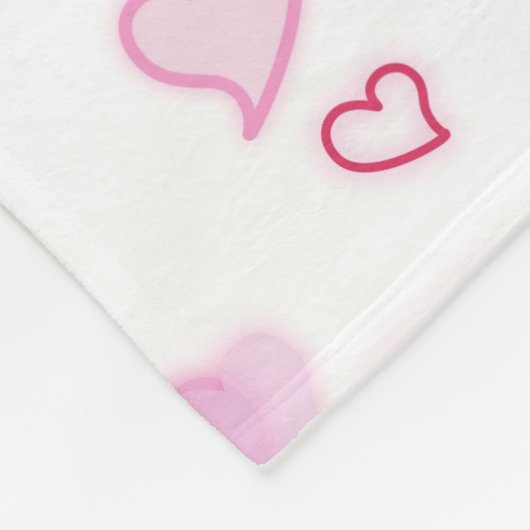 Herz Fleecedecke (Ecke)