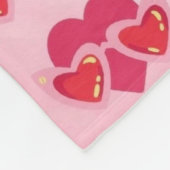 Herz Fleecedecke (Ecke)