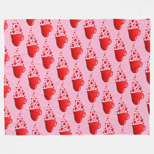 Herz Fleecedecke (Vorderseite (Horizontal))