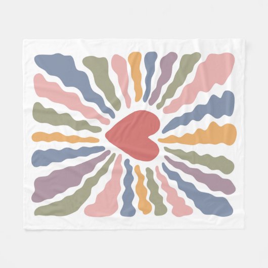 Herz Fleecedecke (Vorderseite (Horizontal))