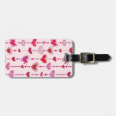 Herz-Fliesen Gepäckanhänger (Vorderseite horizontal)