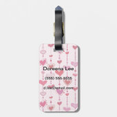 Herz-Fliesen Gepäckanhänger (Rückseite vertikal)