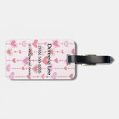 Herz-Fliesen Gepäckanhänger (Rückseite horizontal)