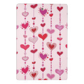 Herz-Fliesen Mini Klemmbrett (Rückseite)