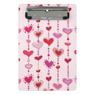 Herz-Fliesen Mini Klemmbrett