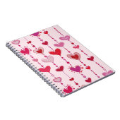 Herz-Fliesen Notizblock (Rechte Seite)