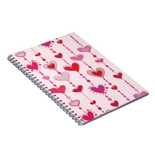 Herz-Fliesen Notizblock (Rechte Seite)