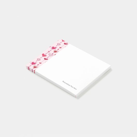 Herz-Fliesen Post-it Klebezettel (angewinkelt)