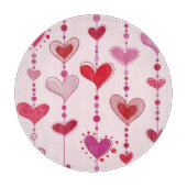 Herz-Fliesen Schneidebrett (Vorderseite)