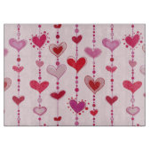 Herz-Fliesen Schneidebrett (Vorderseite)