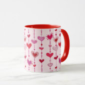 Herz-Fliesen Tasse (VorderseiteRechts)