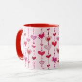 Herz-Fliesen Tasse (Vorderseite Links)