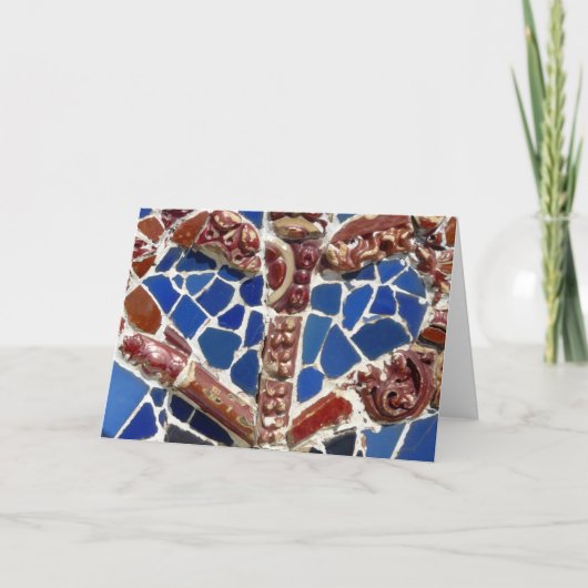 Herz-Fliesen von Barcelona Karte (Vorderseite)