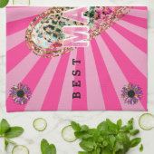 Herz-Floral-Mama anpassen Geschirrtuch (Gefaltet)