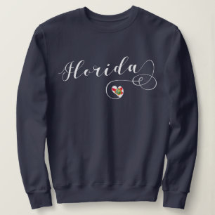 Herz-Florida-Sweatshirt, Florida, Miami Sweatshirt