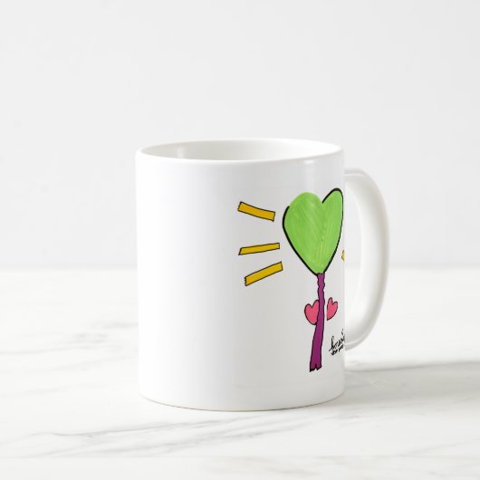 Herz-Flower-Tasse Kaffeetasse (VorderseiteRechts)