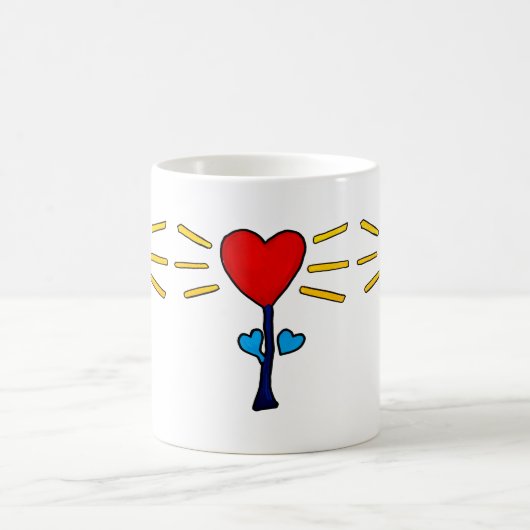 Herz-Flower-Tasse Kaffeetasse (Mittel)