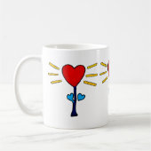 Herz-Flower-Tasse Kaffeetasse (Links)