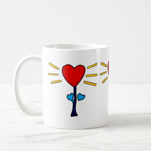 Herz-Flower-Tasse Kaffeetasse (Links)