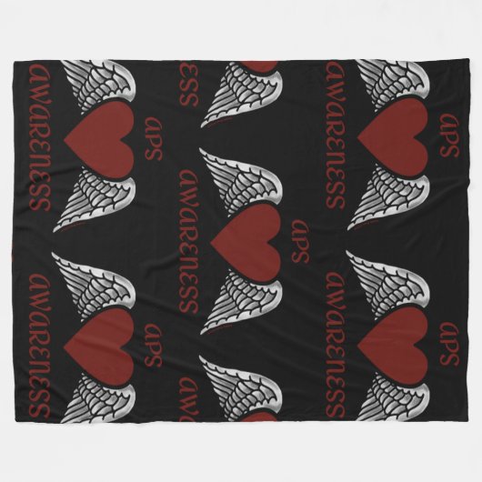 Herz/Flügel...APS Fleece Blanket (Vorderseite (Horizontal))